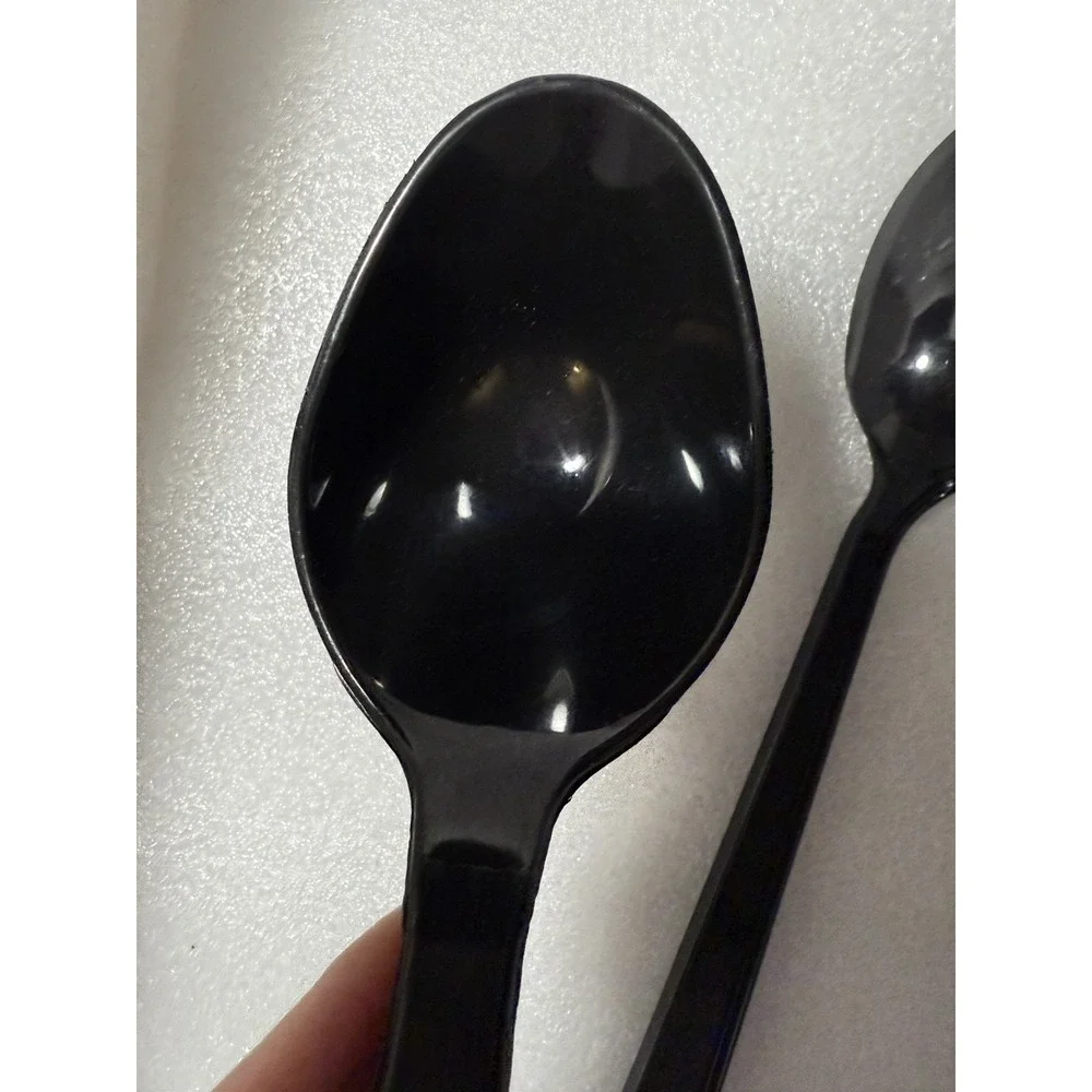 Taylor Made Product Black Slotted Spoon Set Made In USA Vintage